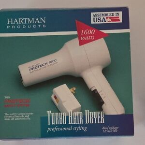 Hartman Protech 1600 Turbo Hair Dryer - White